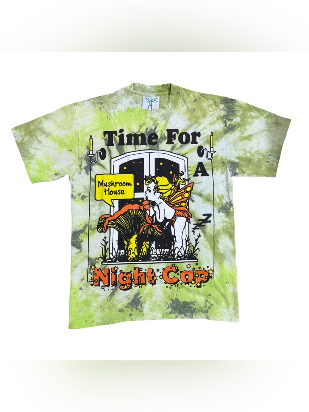 Online Ceramics • Night Cap Mushroom Fairy Tie Dye Tee Unisex S
